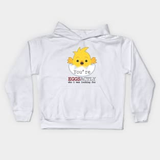 Eggsactly who I'm looking for Kids Hoodie